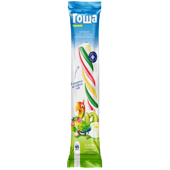 «GOSHA» strawberry-banana-kiwi creamy screw popsicle